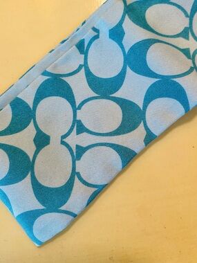 Gently used, COACH Blue Polka Dot Scarf